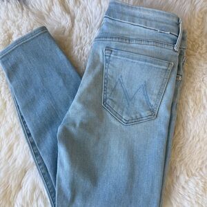 MOTHER Light Blue Straight Leg Women's Jeans